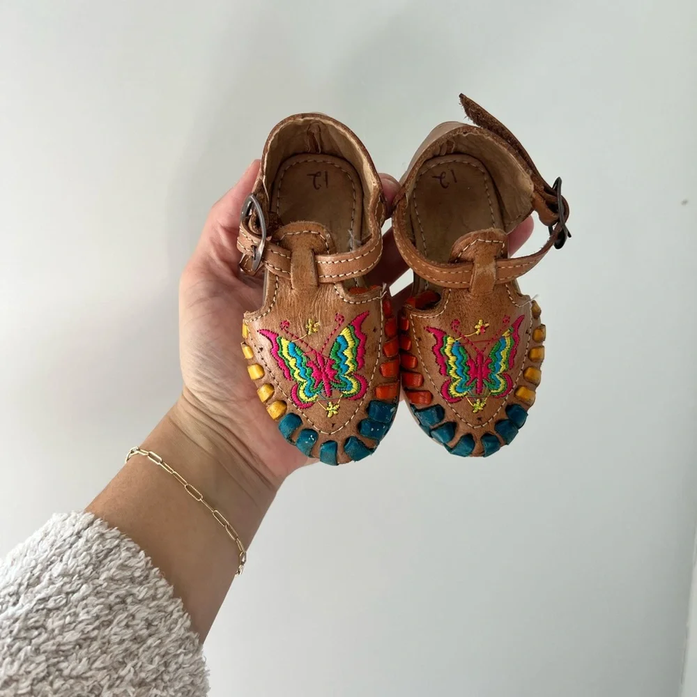 Colorful Huaraches Embroidered Infant Shoes
